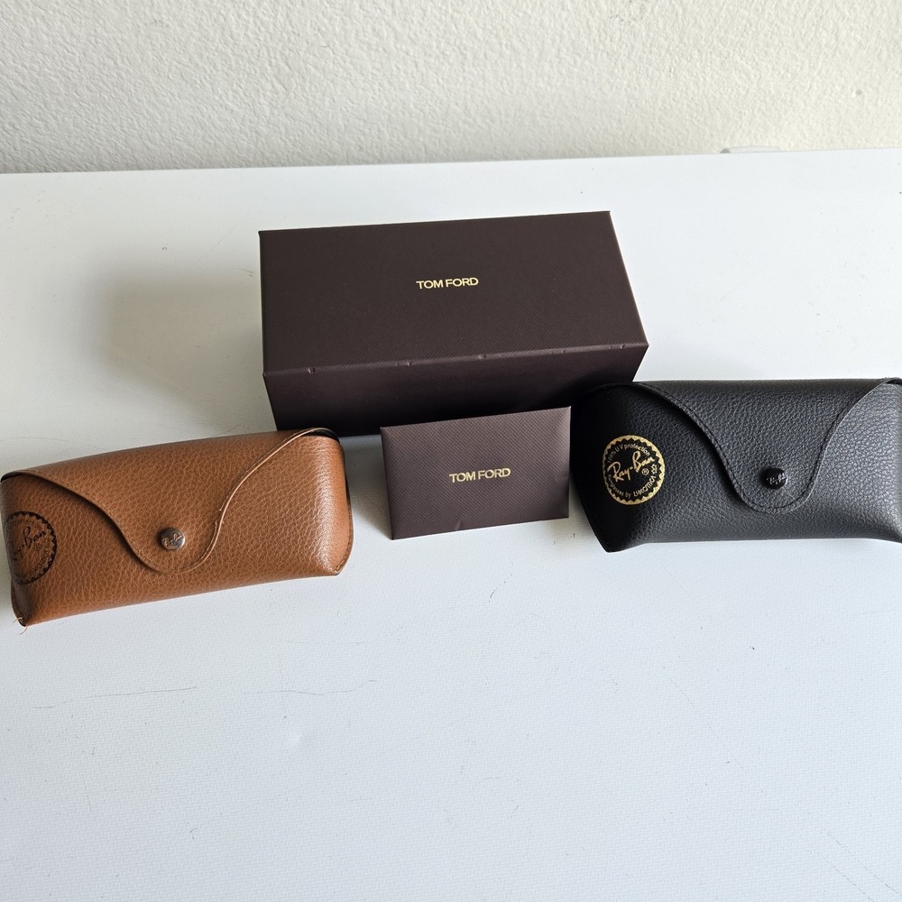 Tom Ford glasses case gift box (EMPTY‎ BOX ONLY) Brown Gold 2 Ray Ban Cases